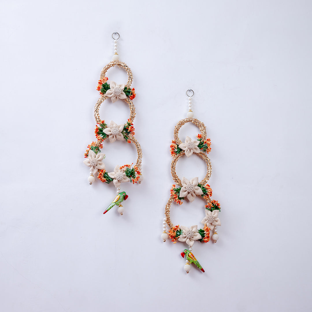 Ivory Floral Hanging with Birds