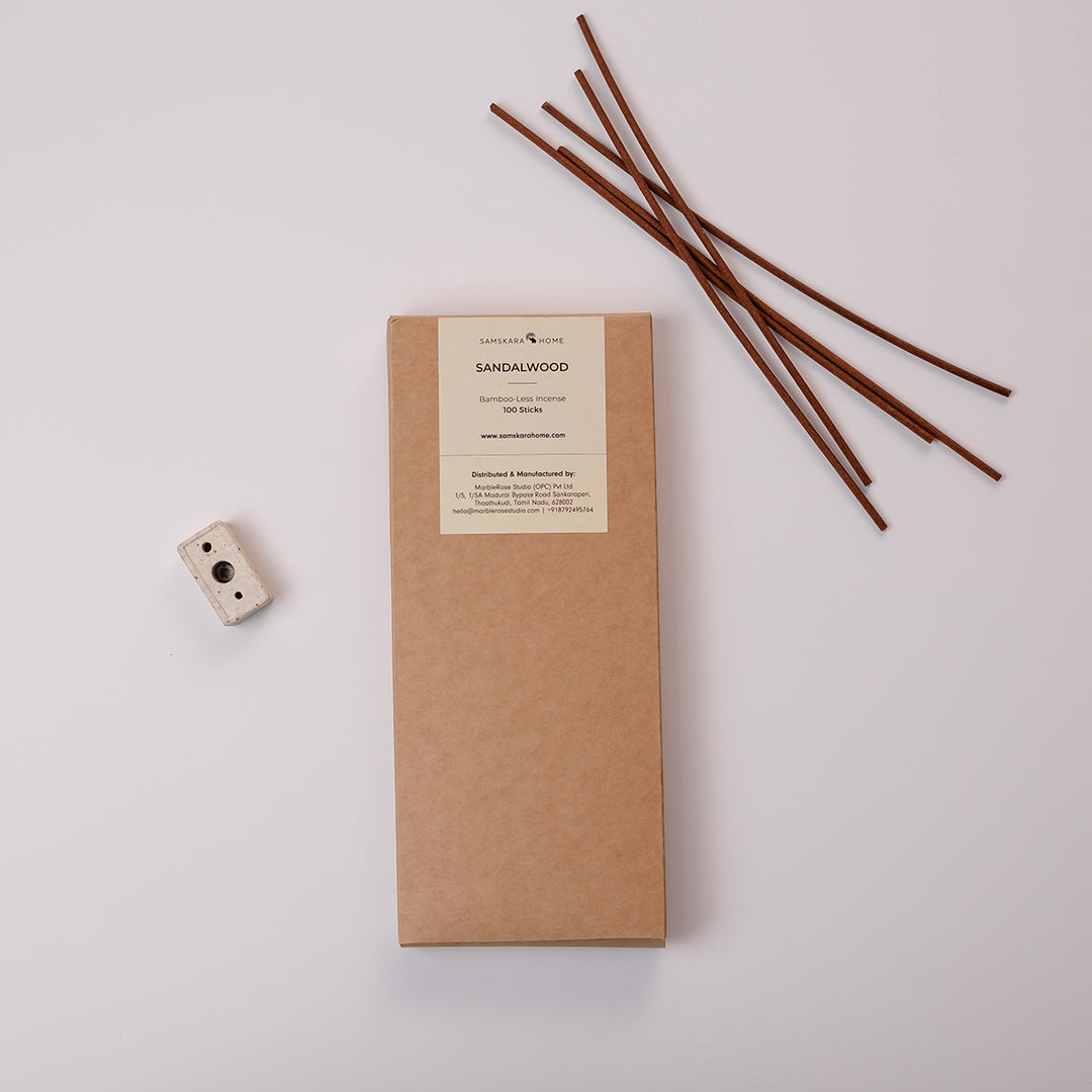 Sandalwood Bambooless Incense Jumbo Pack 100 Sticks