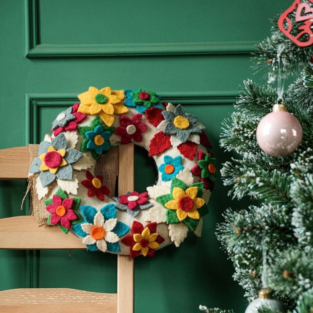 Festive Floral Wreath