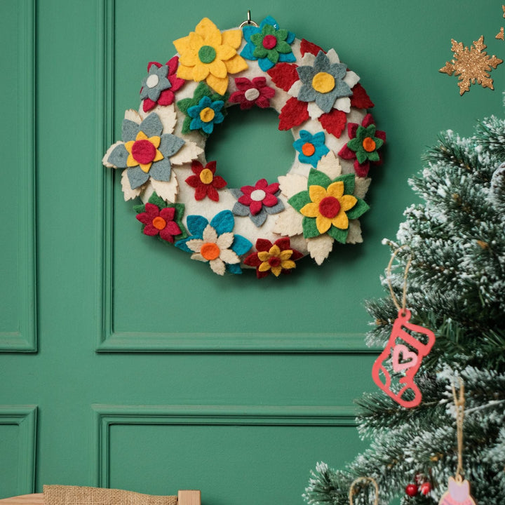 Festive Floral Wreath