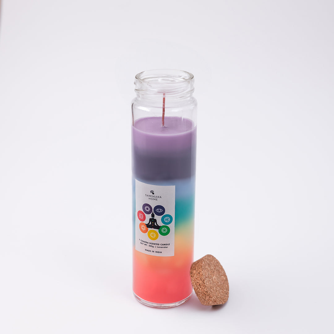 7-Chakra Tall Jar Candle