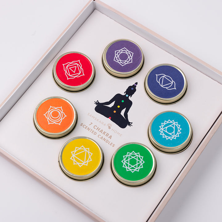 7-Chakra Tin Candles Box Set