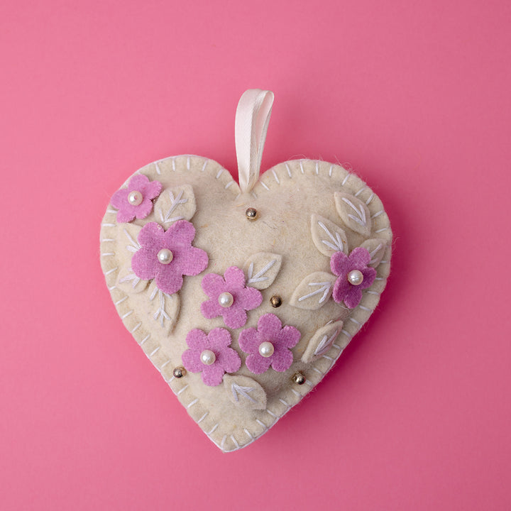 Lavender Love Heart Ornament