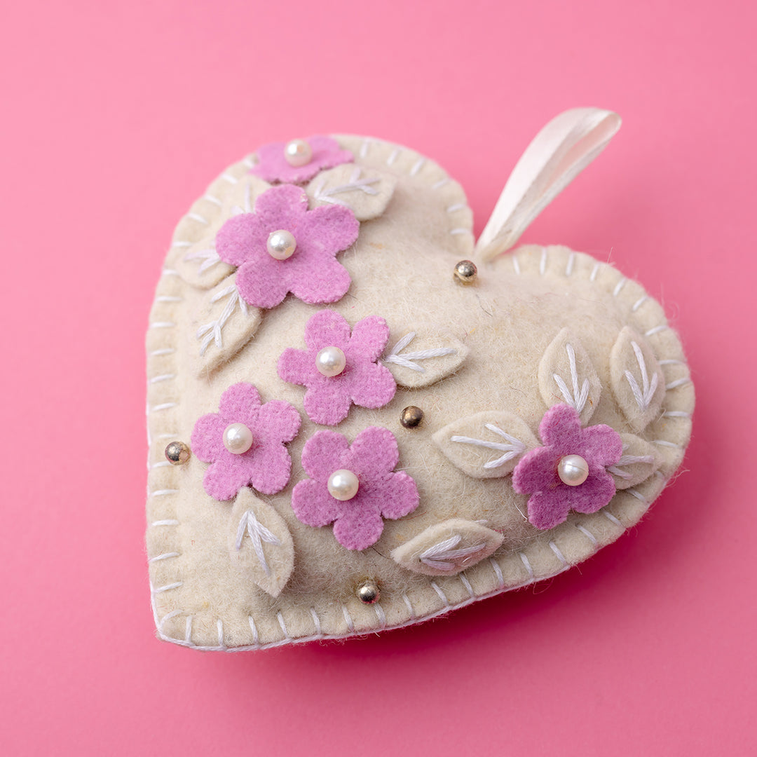 Lavender Love Heart Ornament