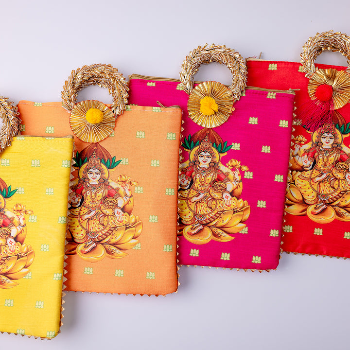 Lakshmi Fabric Gift Bag - Set of 6 mixed colours