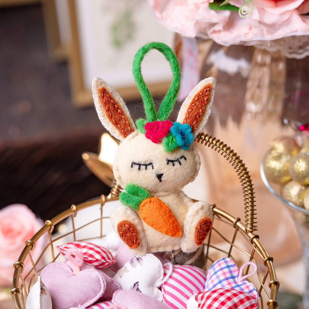 Sleeping Bunny Easter Ornament