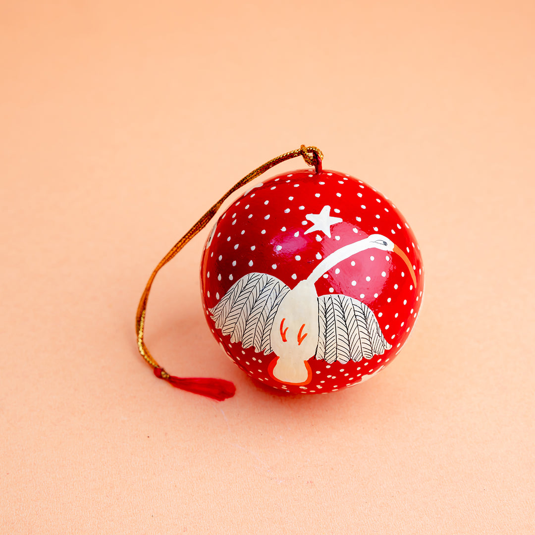 Whimsical Bird  Christmas Ornament