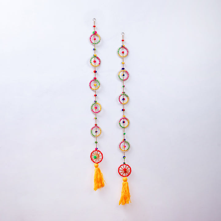 Colorful Wheel Tassel Toran