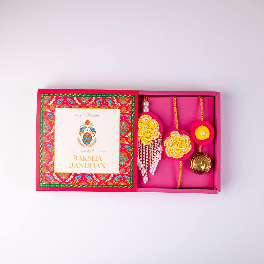 Vandana (Set of 2 Rakhis & 1 Lumba) Gift Set