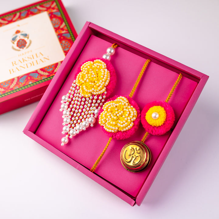 Vandana (Set of 2 Rakhis & 1 Lumba) Gift Set