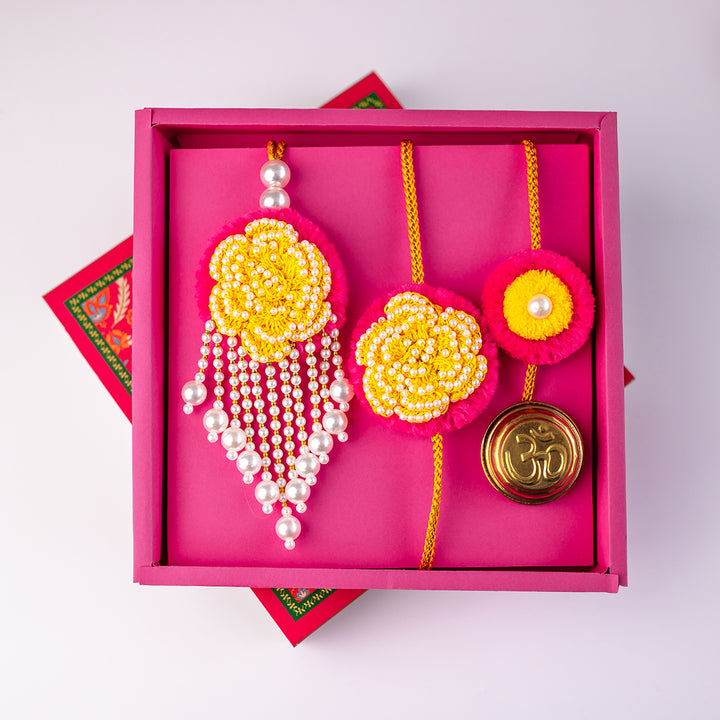 Vandana (Set of 2 Rakhis & 1 Lumba) Gift Set