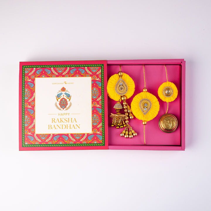 Niharika (Set of 2 Rakhis & 1 Lumba) Gift Set