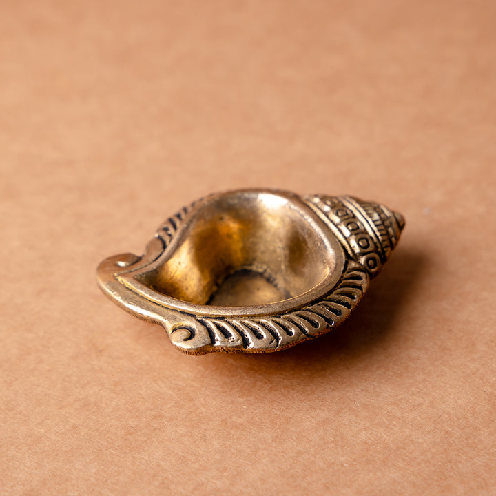 Shankh Brass Diya