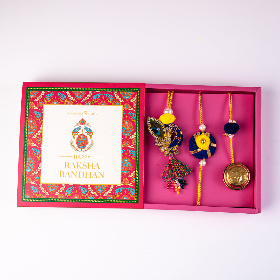 Shikha (Set of 2 Rakhis & 1 Lumba) Gift Set