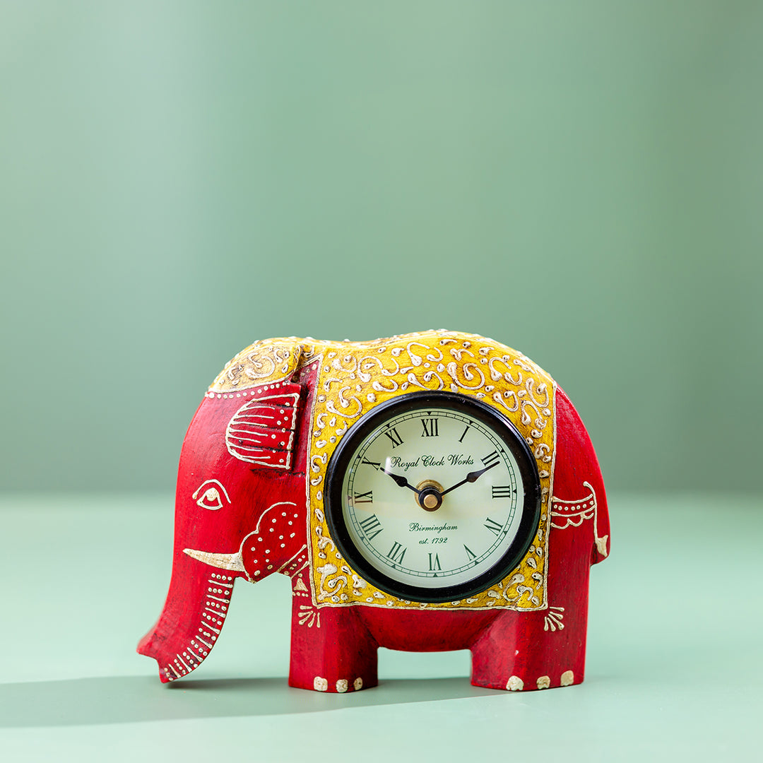 Red Regal Elephant Timekeeper