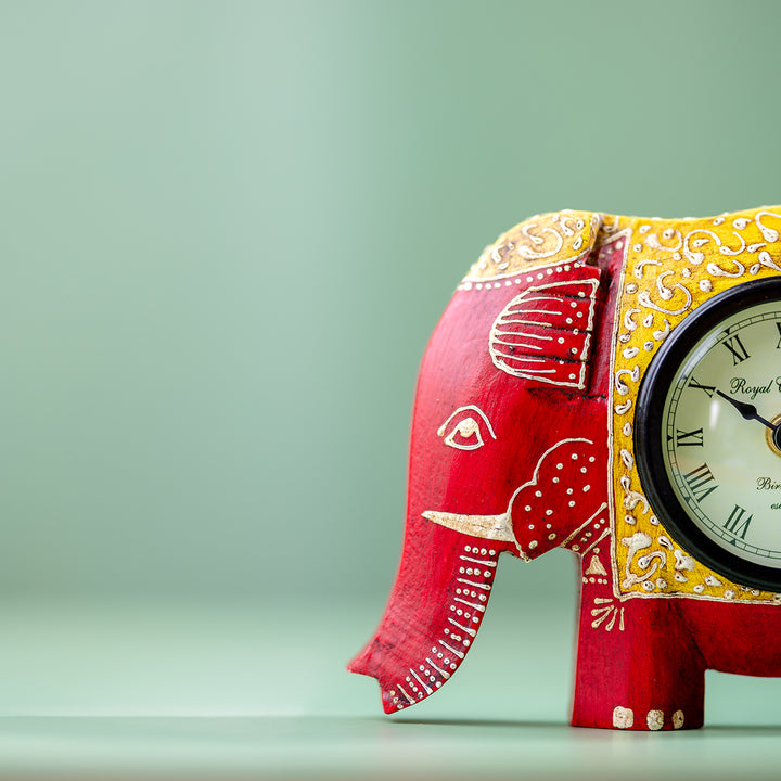 Red Regal Elephant Timekeeper