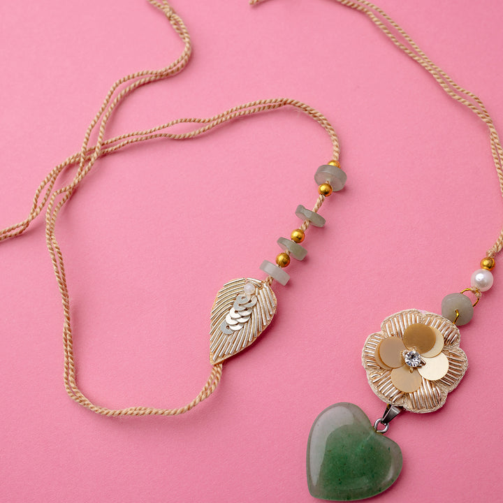 Jade Heart Couple Rakhi