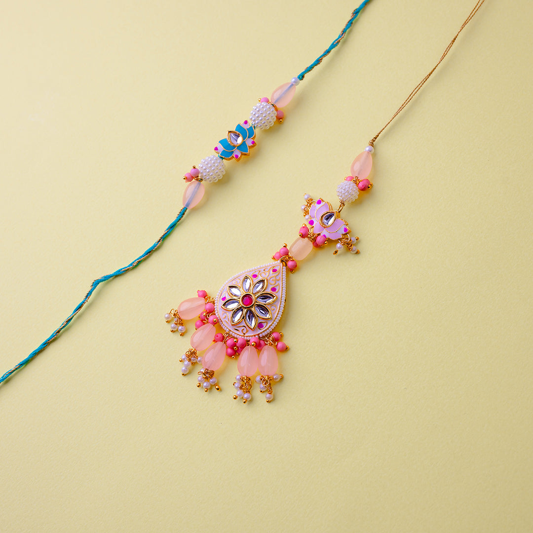 Meena Rakhi & Lumba Set