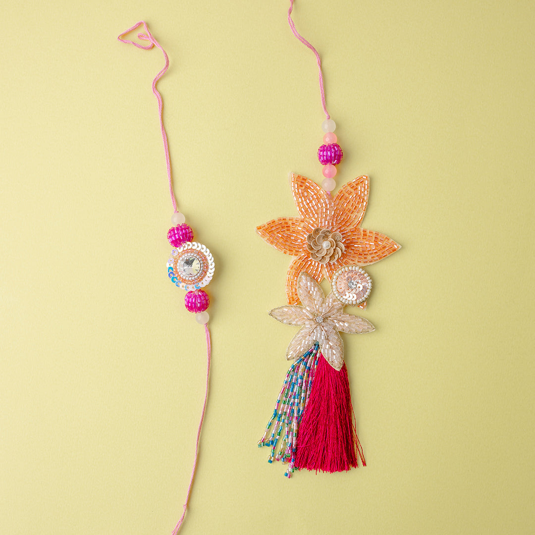 Sitara Phool Couple Rakhi