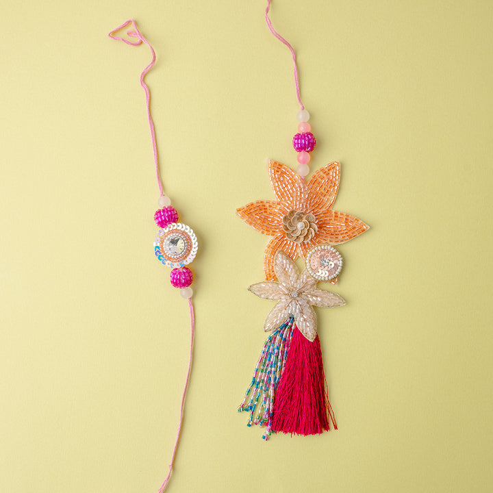 Sitara Phool Couple Rakhi