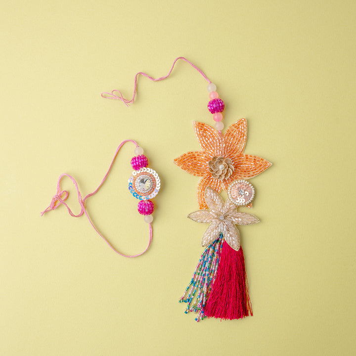 Sitara Phool Couple Rakhi
