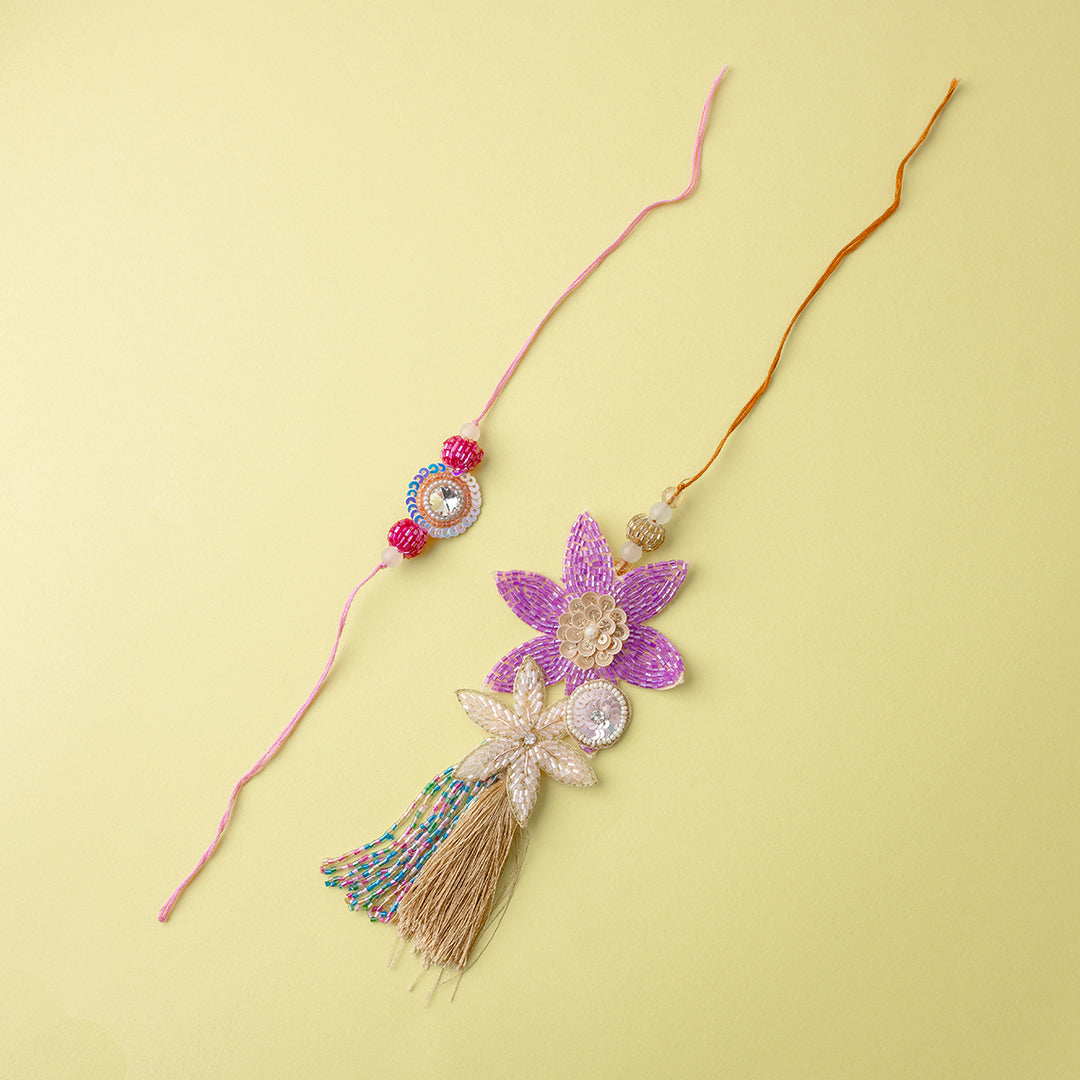 Sitara Phool Couple Rakhi