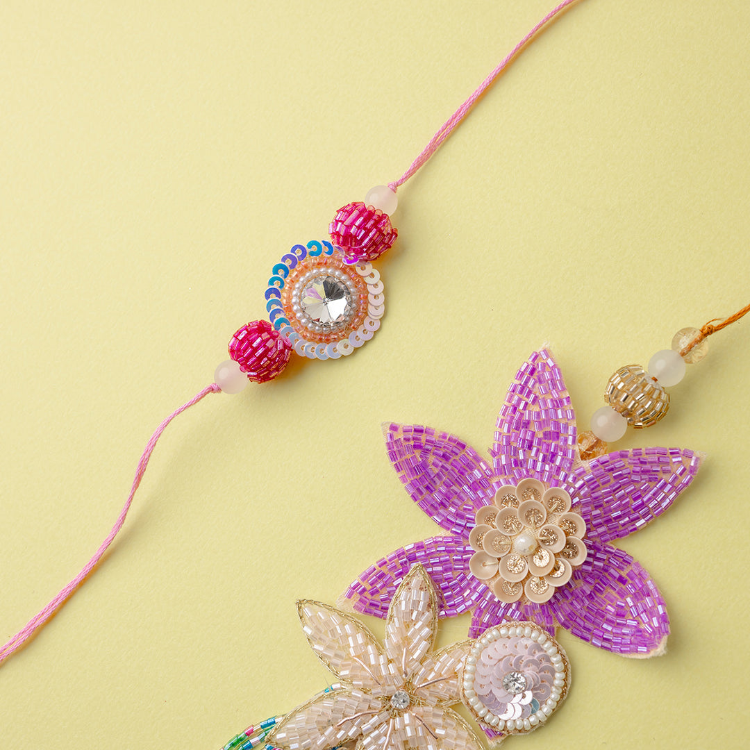Sitara Phool Couple Rakhi