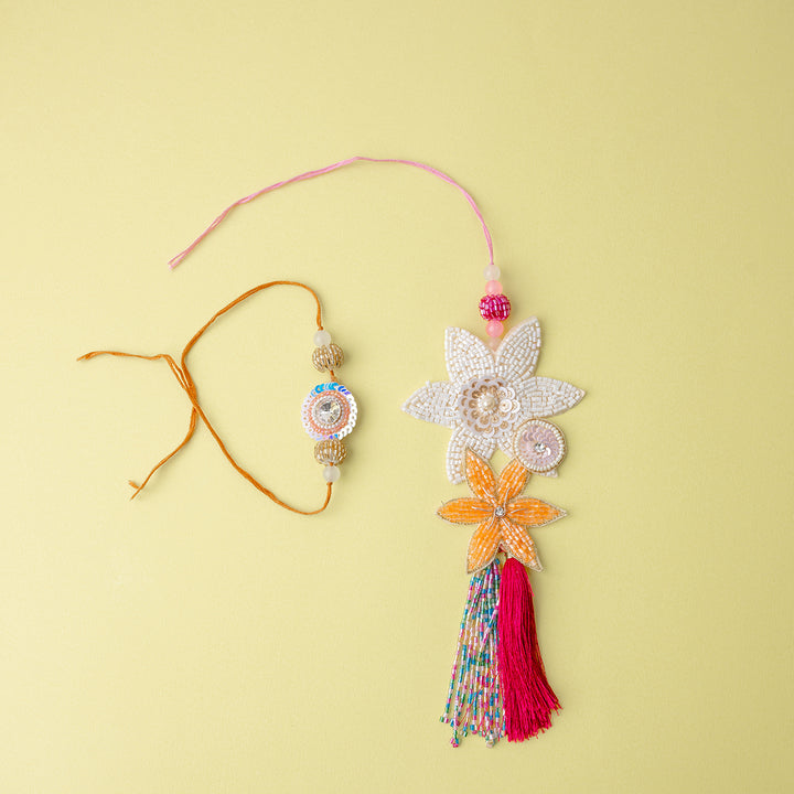 Sitara Phool Couple Rakhi