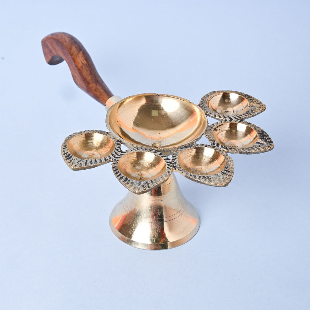 Astha Panch Aarti Diya With Handle