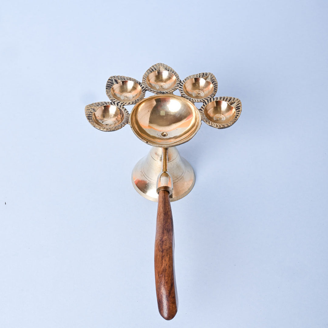 Astha Panch Aarti Diya With Handle