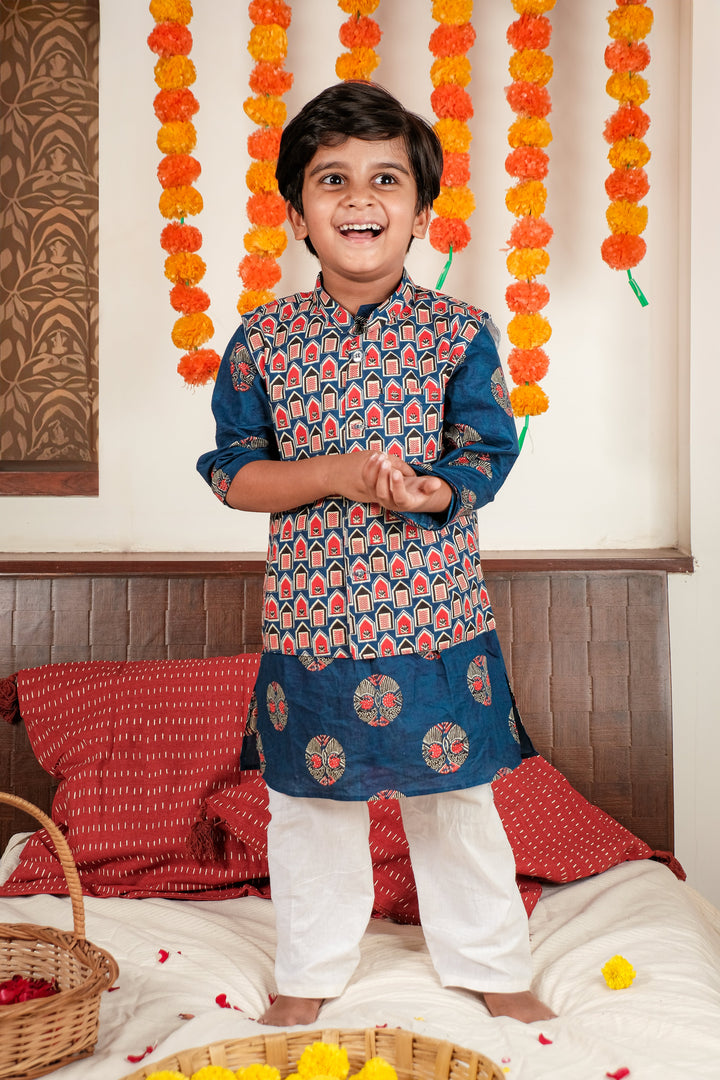 Neel Kurta Bundi Set (Set of 3)