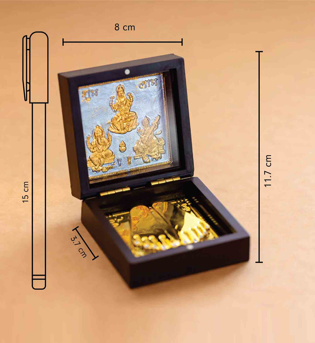 Lakshmi, Ganesh, Saraswati Pocket Temple (Small)