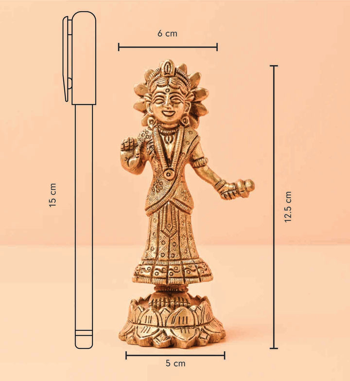 Madhavi radha brass idol