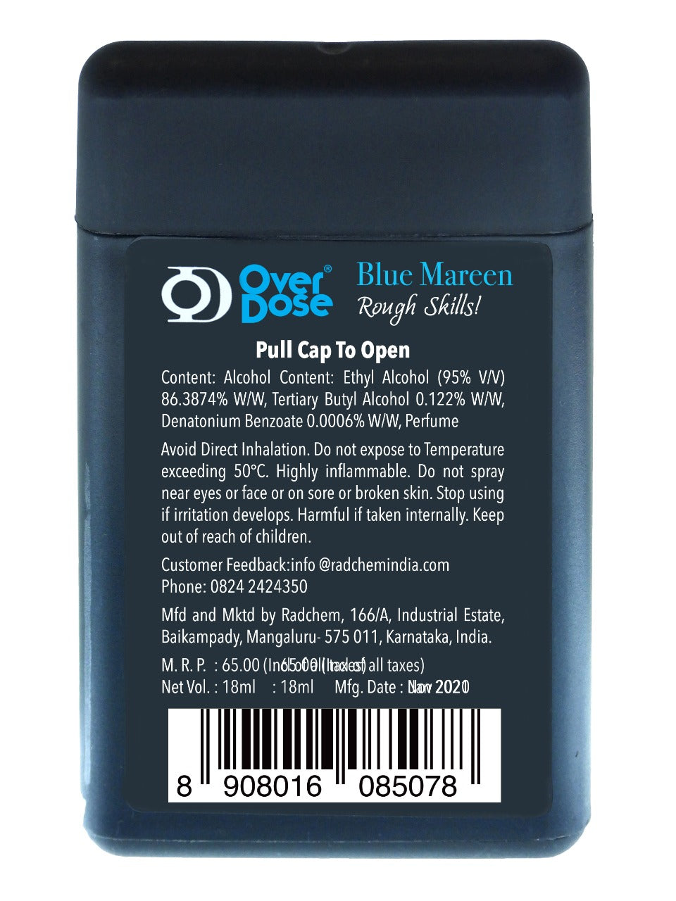 Over Dose Pocket Perfume Blue Mareen (Pack of 3)