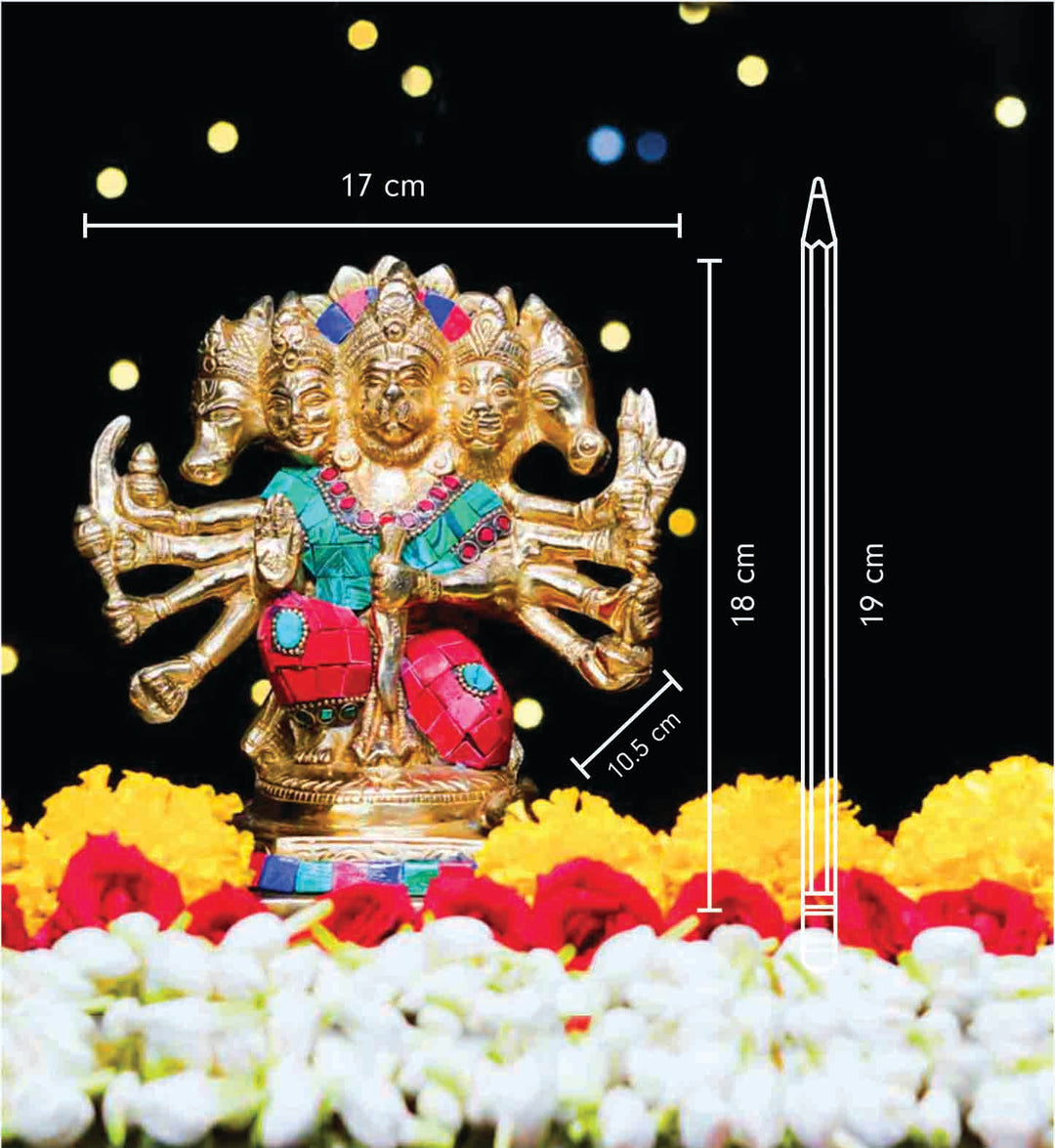 Panchmukhi Hanuman Brass Idol