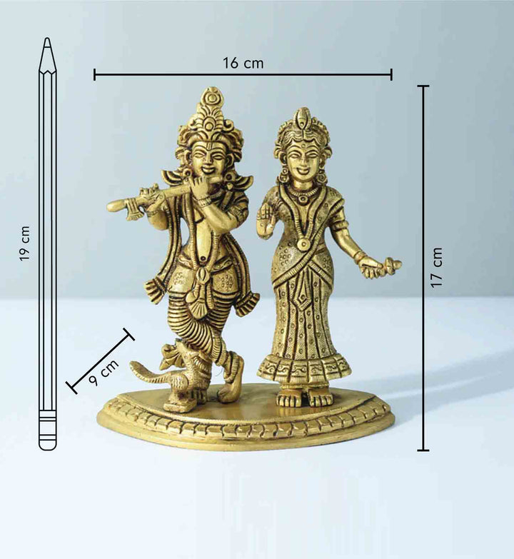 Radha Krishna Brass Idol