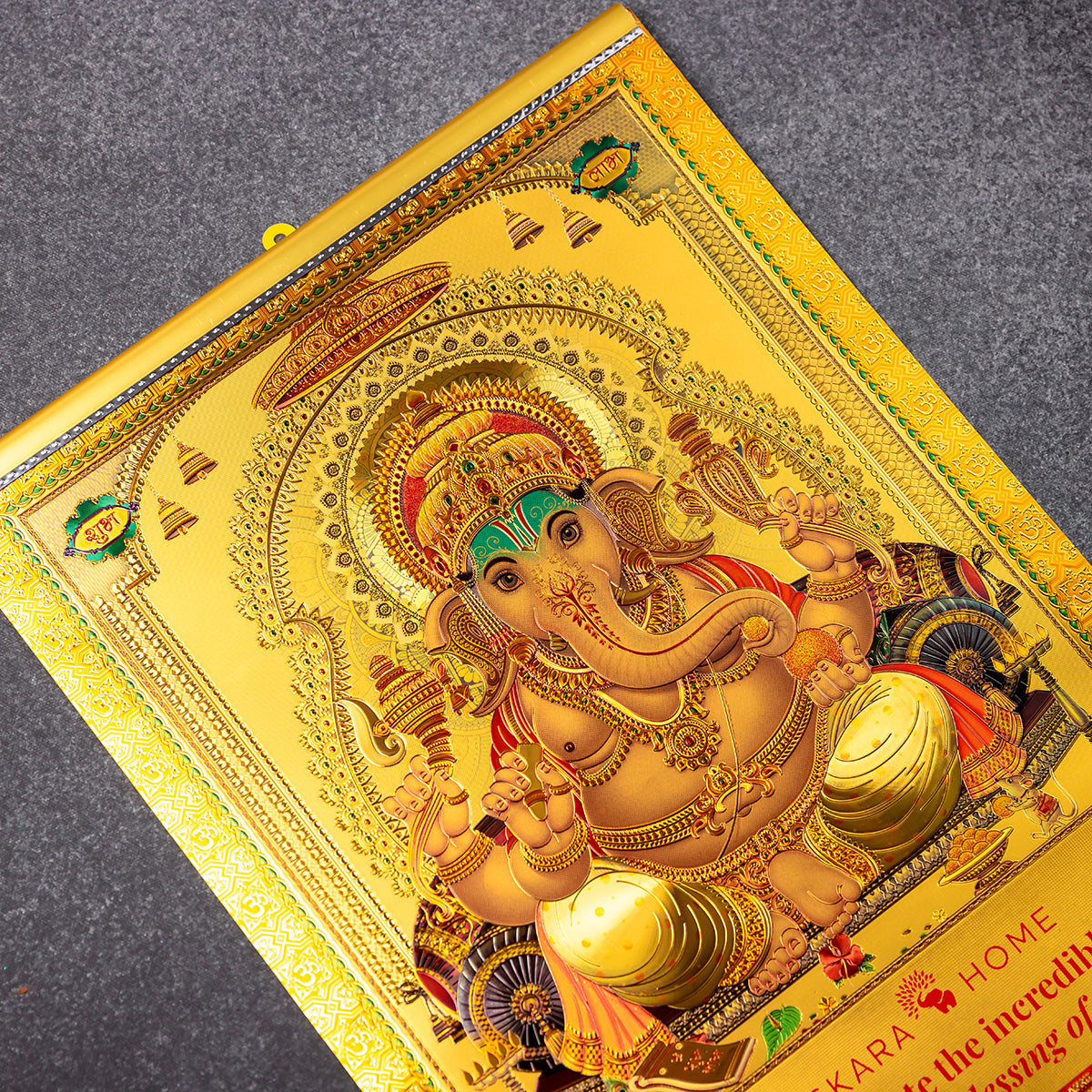 Lord Ganesha Samskara Home Golden Gods Calendar 2024   SHCL240003C 