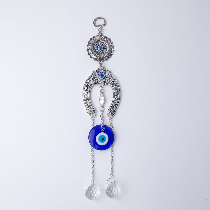 Sacred Sentinel Evil Eye Horse Shoe Charm