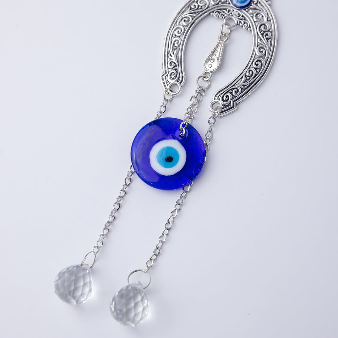 Sacred Sentinel Evil Eye Horse Shoe Charm