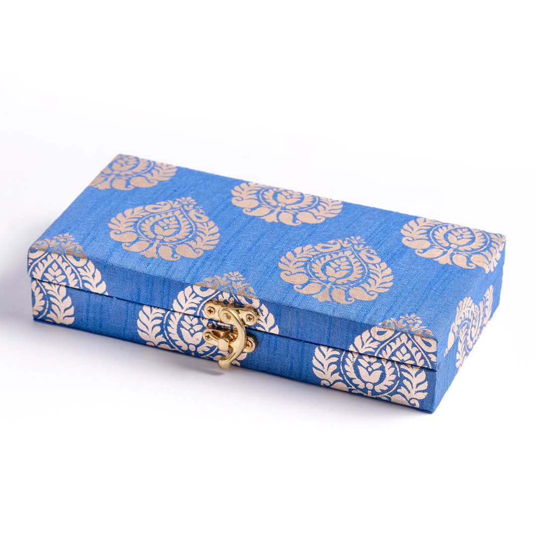 Royal Blue Rakhi with Pen Gift Set