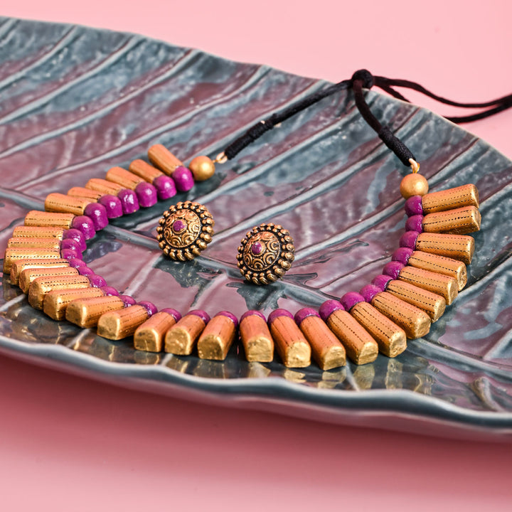 Abha Terracotta Jewellery Set