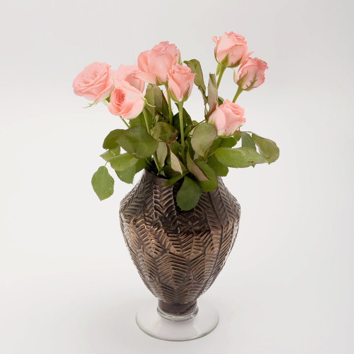 Bistre Brown Chalis Glass Vase