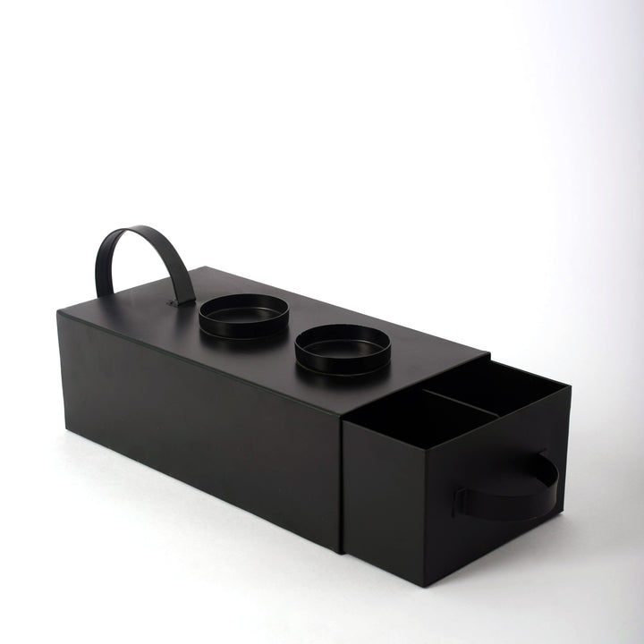 Black Double Candle Holder