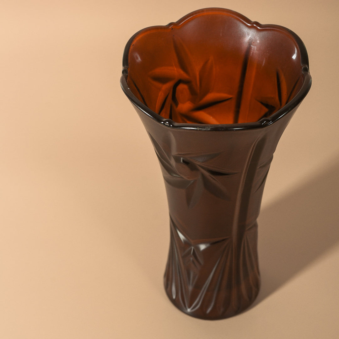 Coco Brown Crystal Vase