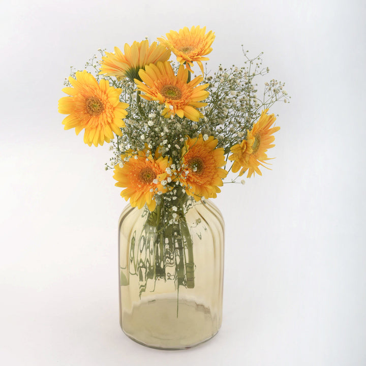 Sunny Yellow Glass Vase
