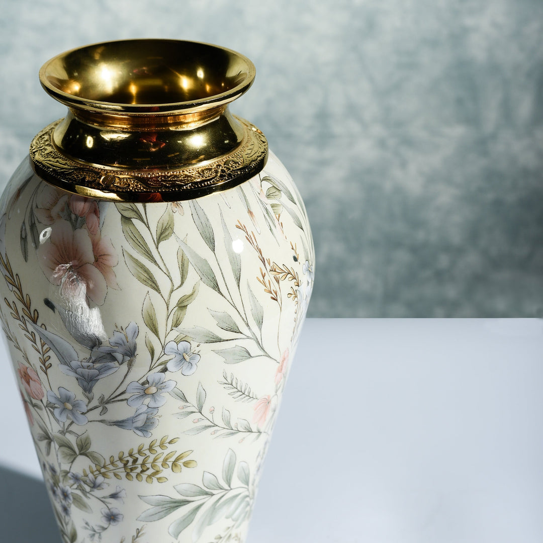 Ivy Metal Printed Vase