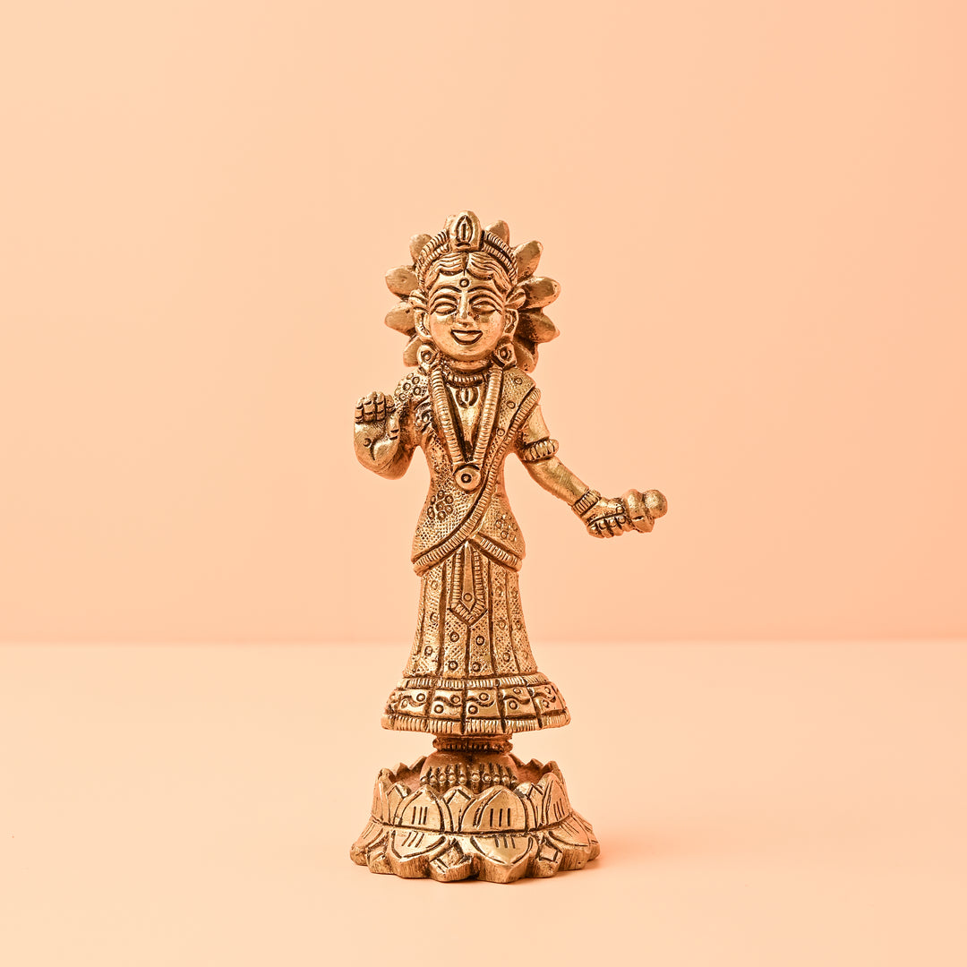 Madhavi radha brass idol