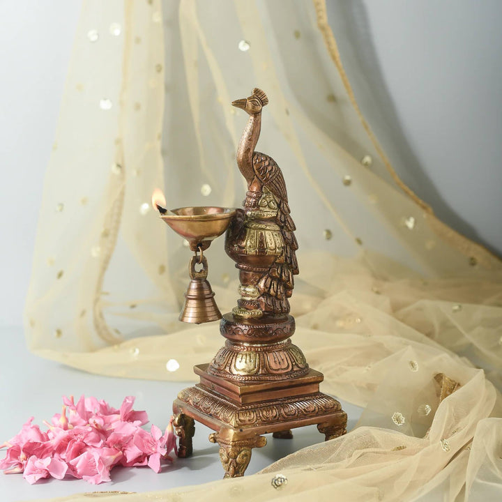 Brass oil lamp