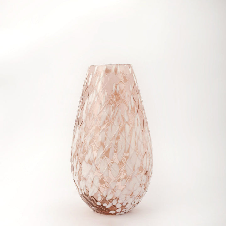 Rainy Pink Droplet Glass Vase